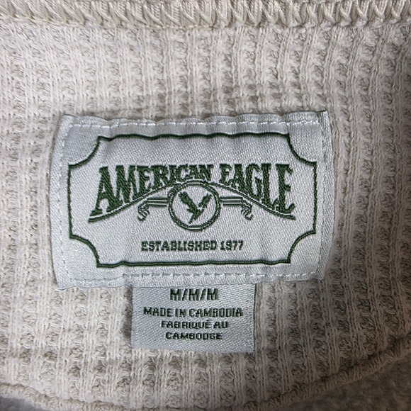American Eagle Cream A EAGLE Let Love Shine Embroidered Sweatshirt medium - Picture 5 of 9
